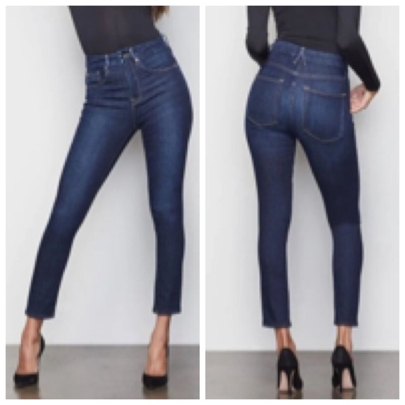 Good American Good Legs Crop Jeans Blue Women’s Size 26 High Rise Skinny - Picture 1 of 15